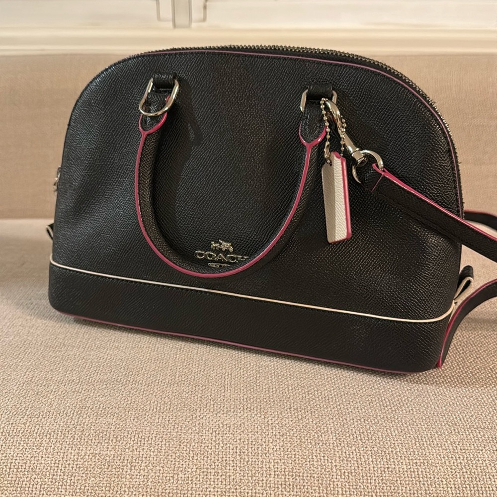 Coach black/purple crossbody bag
